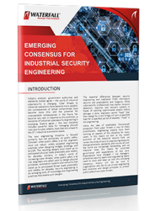 Industrial cyber security (Emerging Consensus whitepaper)