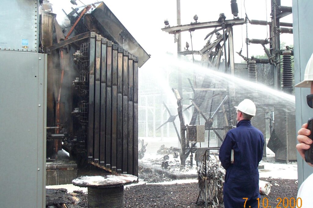 how to prepare for cyber attack on grid Photo from a fire and MODF transformer oil release at a Boston Edison substation on Dewar Street in Dorchester (Boston), Massachusetts.