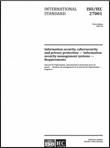 ISO 27001 :2022 standards document cover page