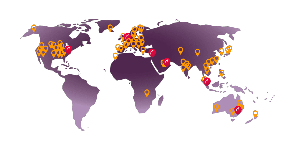 Waterfall Security global map